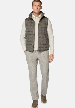 Boggi Milano Gilet En Flanelle Rembourré En Plume D'Oie