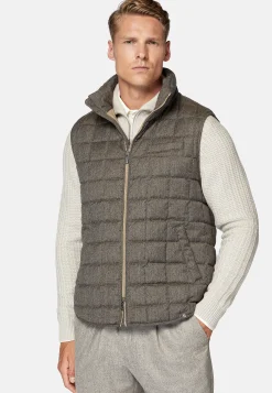 Boggi Milano Gilet En Flanelle Rembourré En Plume D'Oie