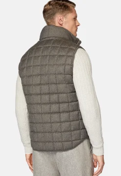 Boggi Milano Gilet En Flanelle Rembourré En Plume D'Oie