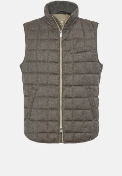 Boggi Milano Gilet En Flanelle Rembourré En Plume D'Oie