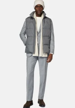 Boggi Milano Gilet En Tissu Technique De Plume D'Oie