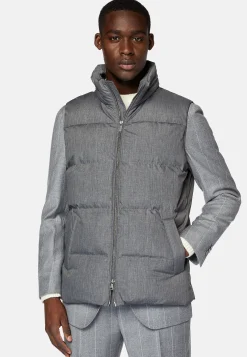 Boggi Milano Gilet En Tissu Technique De Plume D'Oie