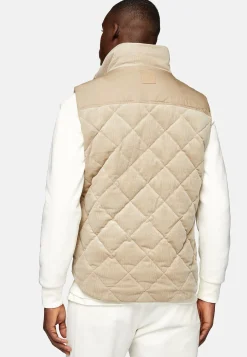 Boggi Milano Gilet Rembourré En Velours De Coton