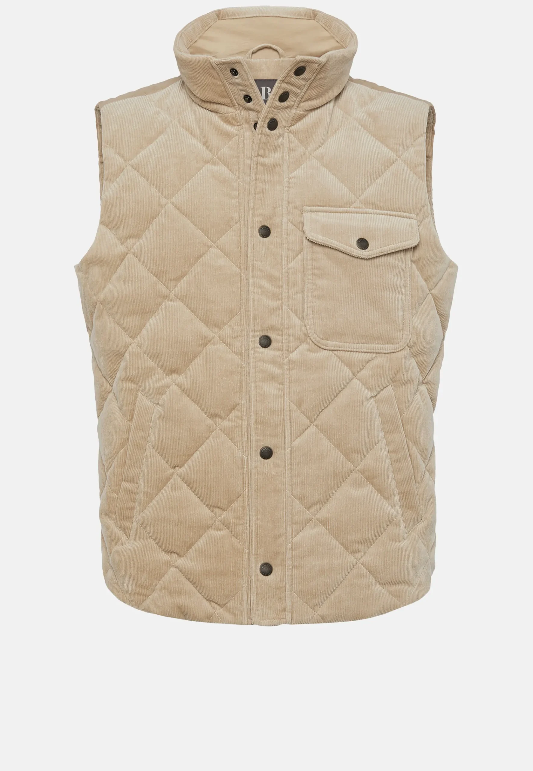 Boggi Milano Gilet Rembourré En Velours De Coton