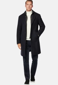 Boggi Milano Manteau Avec Gilet En Cachemire Mélangé