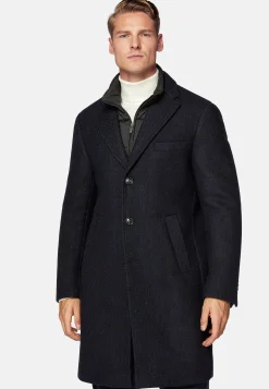 Boggi Milano Manteau Avec Gilet En Cachemire Mélangé