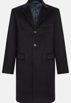 Boggi Milano Manteau Droit En Cachemire Mélangé