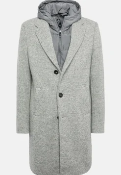 Boggi Milano Manteau En Jersey De Laine Avec Plastron