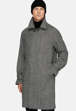 Boggi Milano Manteau En Laine À Simple Boutonnage