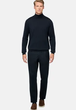 Boggi Milano Pantalon City En Coton Tencel Extensible