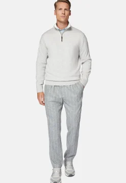 Boggi Milano Pantalon City En Flanelle À Fines Rayures