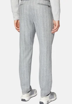 Boggi Milano Pantalon City En Flanelle À Fines Rayures