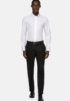 Boggi Milano Pantalon En Sergé De Laine Extensible