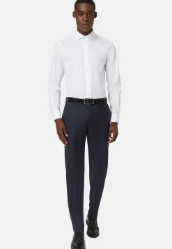 Boggi Milano Pantalon Micro Structurée En Laine