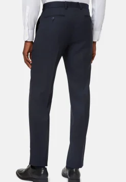 Boggi Milano Pantalon Micro Structurée En Laine
