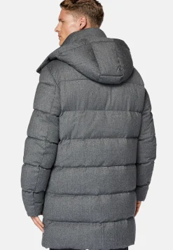 Boggi Milano Parka En Flanelle Rembourrée En Plume D'Oie