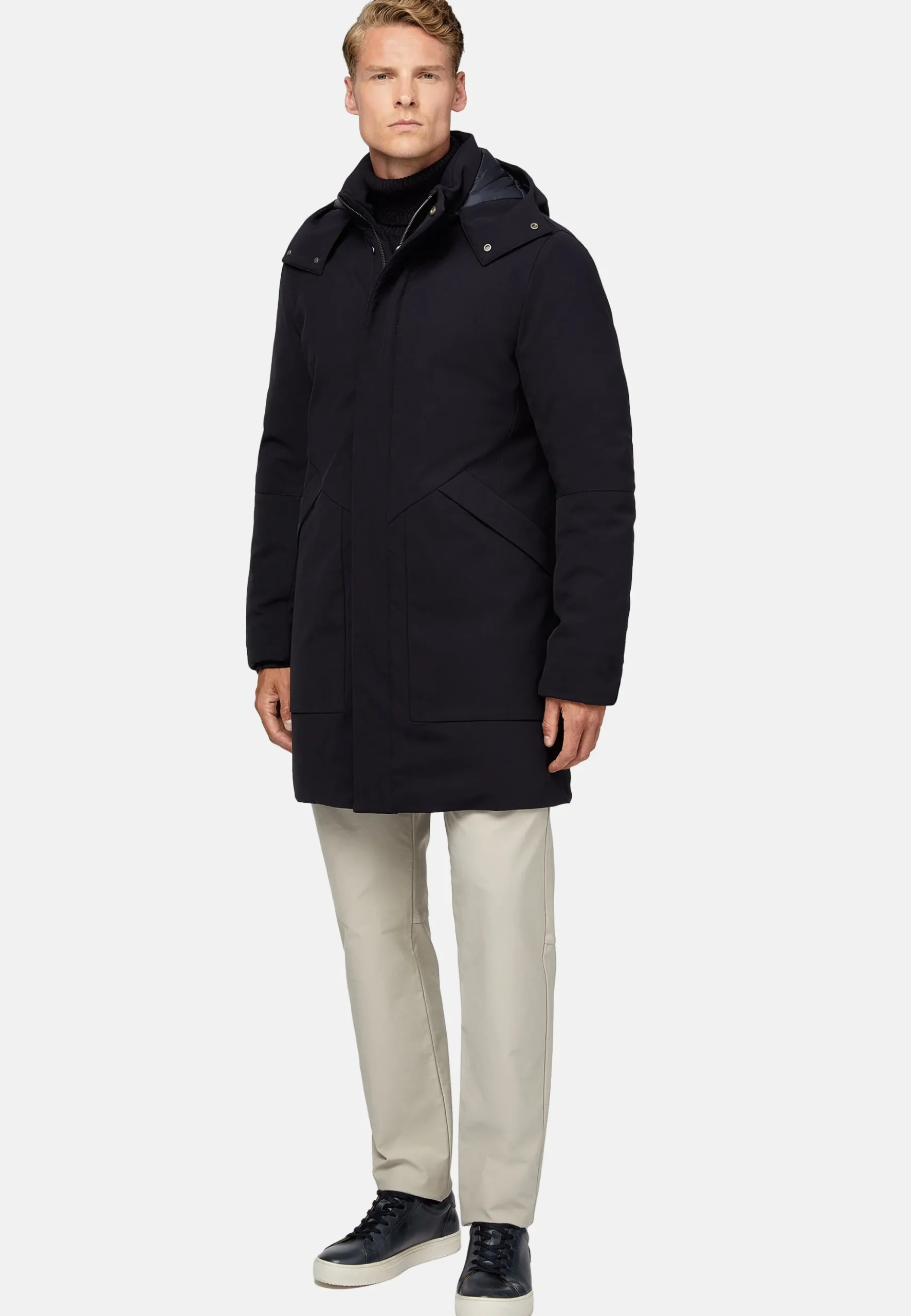 Boggi Milano Parka En Tissu Technique Rembourré