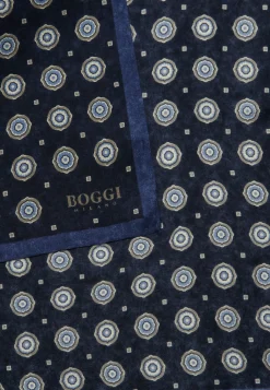Boggi Milano Pochette Motif Médaillon En Soie