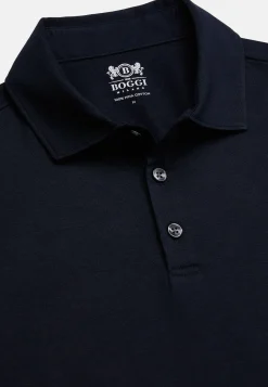 Boggi Milano Polo En Jersey De Coton Pima Regular Fit Manches Longues