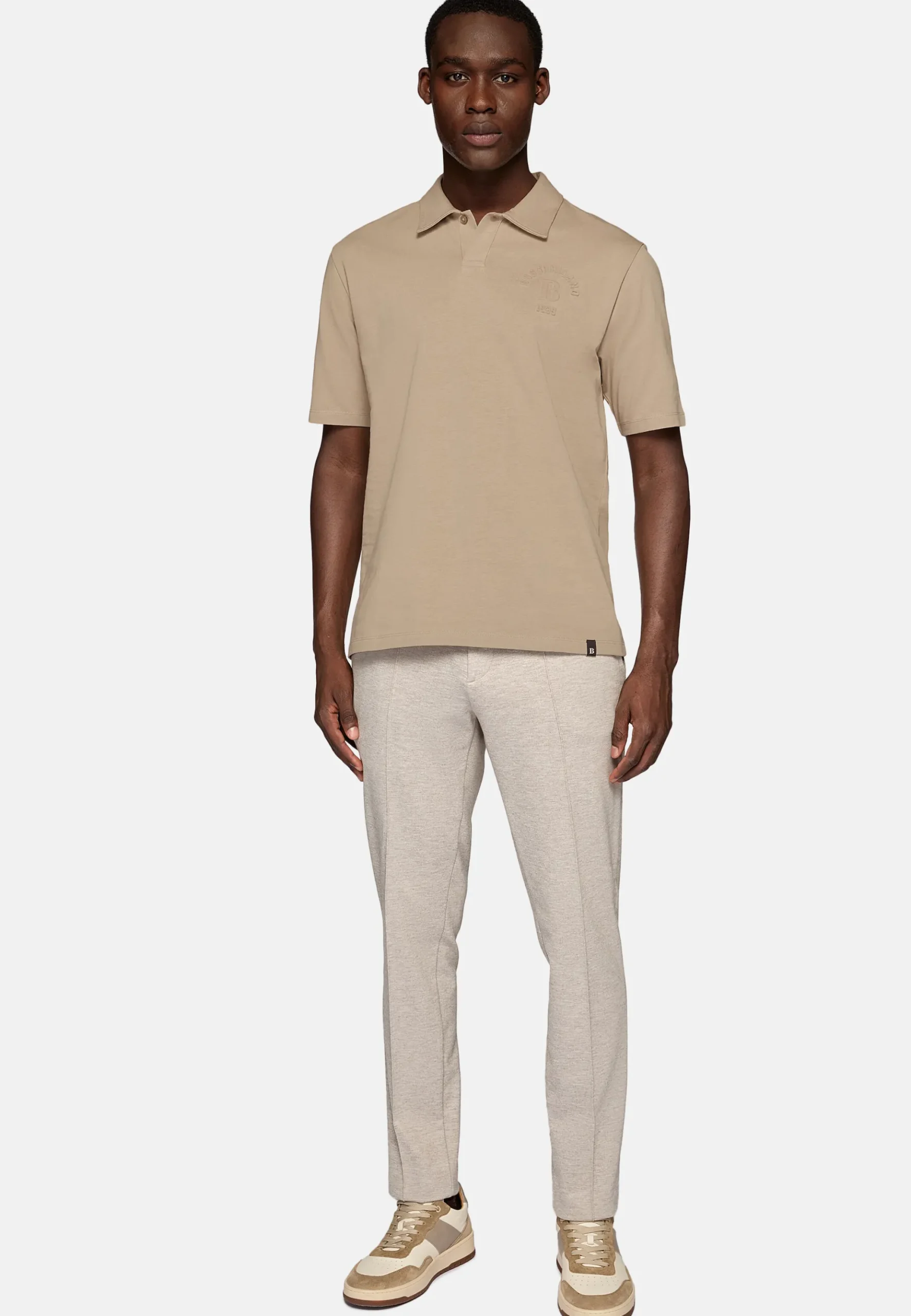 Boggi Milano Polo En Mélange De Jersey Et Coton Bio