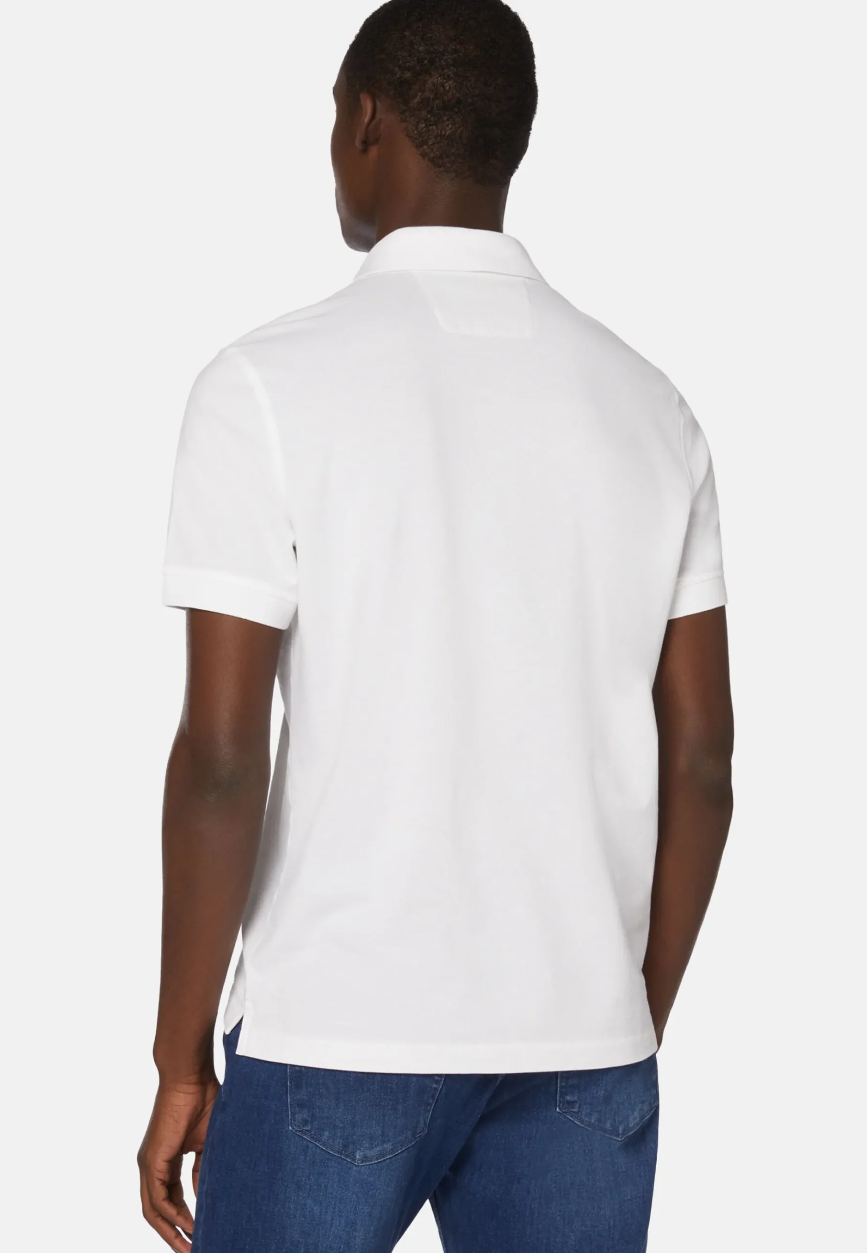 Boggi Milano Polo En Piqué De Coton Coupe Droite