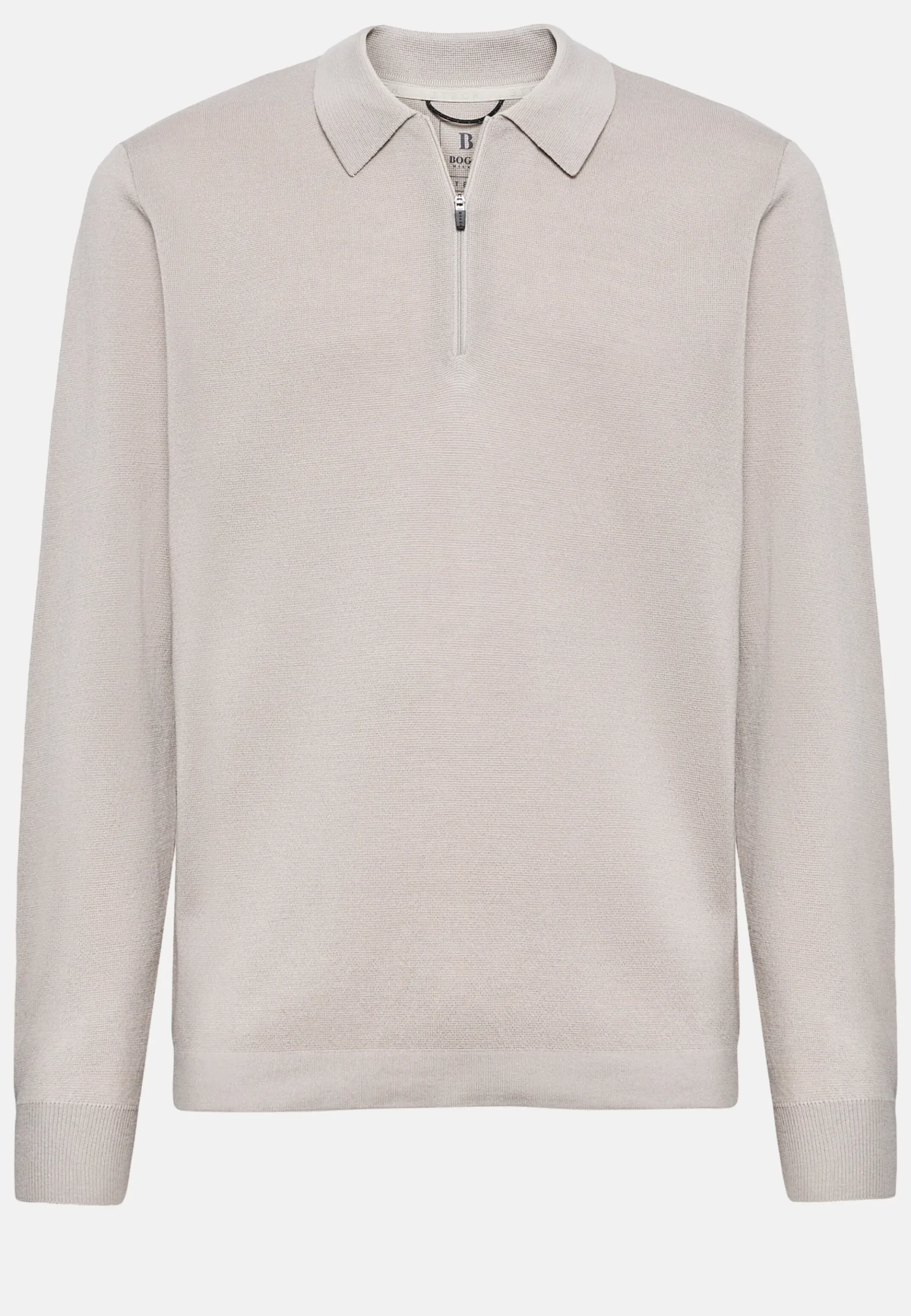 Boggi Milano Polo Tech Sable En Maille De Laine Mérinos