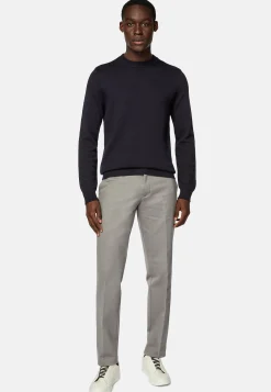 Boggi Milano Pull Col Rond Avec Points En Laine Mérinos