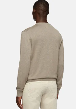 Boggi Milano Pull Col Rond En Laine Mérinos
