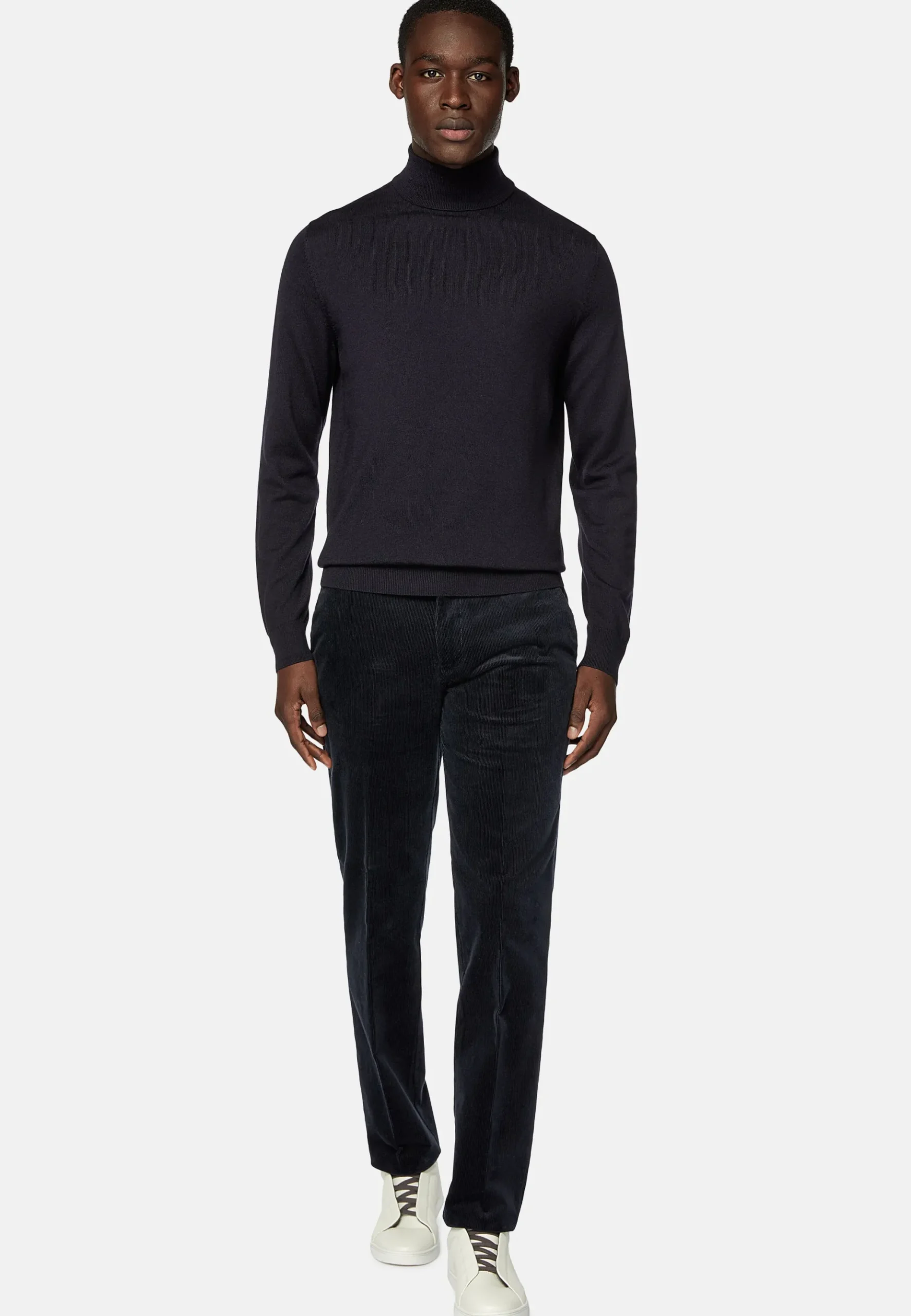 Boggi Milano Pull Col Roulé En Laine Mérinos