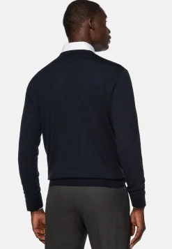 Boggi Milano Pull Col V En Laine Mérinos