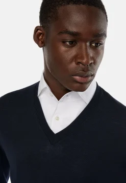 Boggi Milano Pull Col V En Laine Mérinos