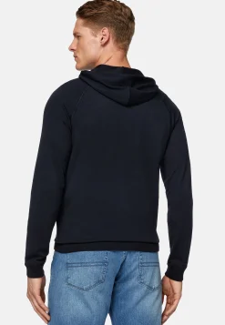 Boggi Milano Pull Full Zip À Capuche En Laine Mérinos