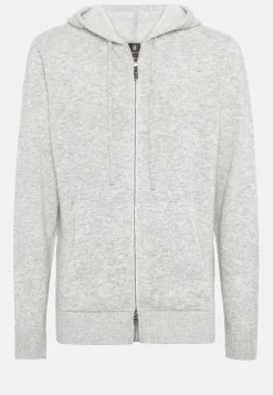 Boggi Milano Pull Full Zip À Capuche En Cachemire Mélangé