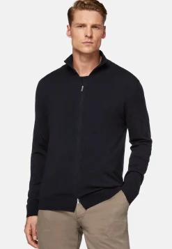 Boggi Milano Pull Full Zip En Laine Mérinos