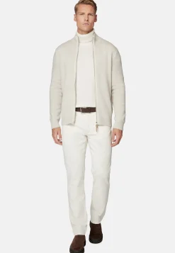 Boggi Milano Pull Full Zip Sable En Cachemire