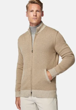 Boggi Milano Pull Full Zip En Cachemire Mélangé