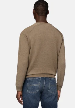 Boggi Milano Pull À Col Rond En Coton Laine Cachemire