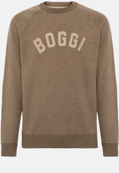 Boggi Milano Pull À Col Rond En Coton Laine Cachemire