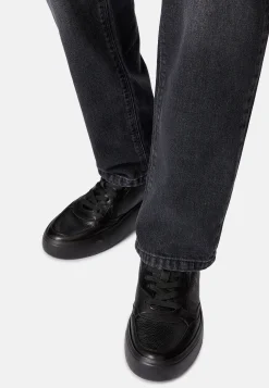 Boggi Milano Sneakers En Cuir Foulonné Avec Logo