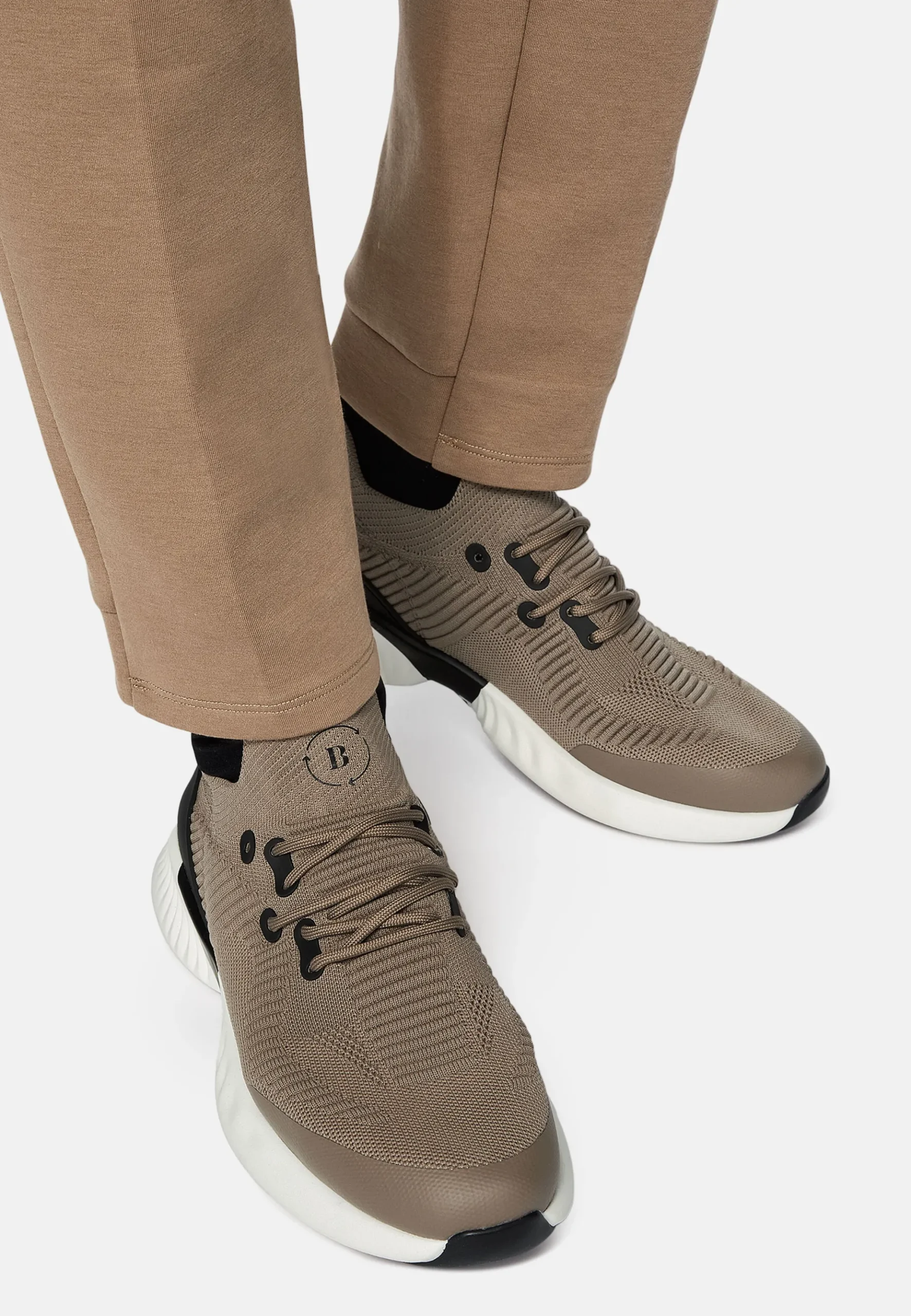 Boggi Milano Sneakers Willow Taupe En Fil Recyclé