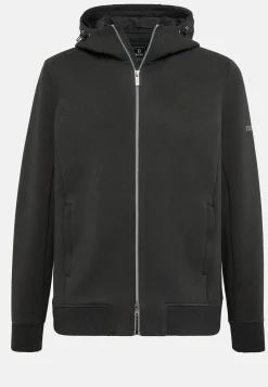 Boggi Milano Sweat Full Zip À Double Capuche En Scuba