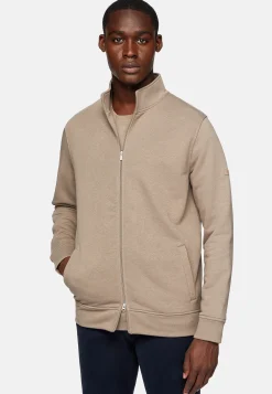 Boggi Milano Sweat Full Zip En Coton Mélangé