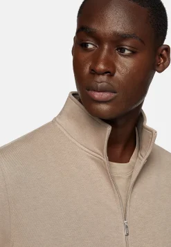Boggi Milano Sweat Full Zip En Coton Mélangé