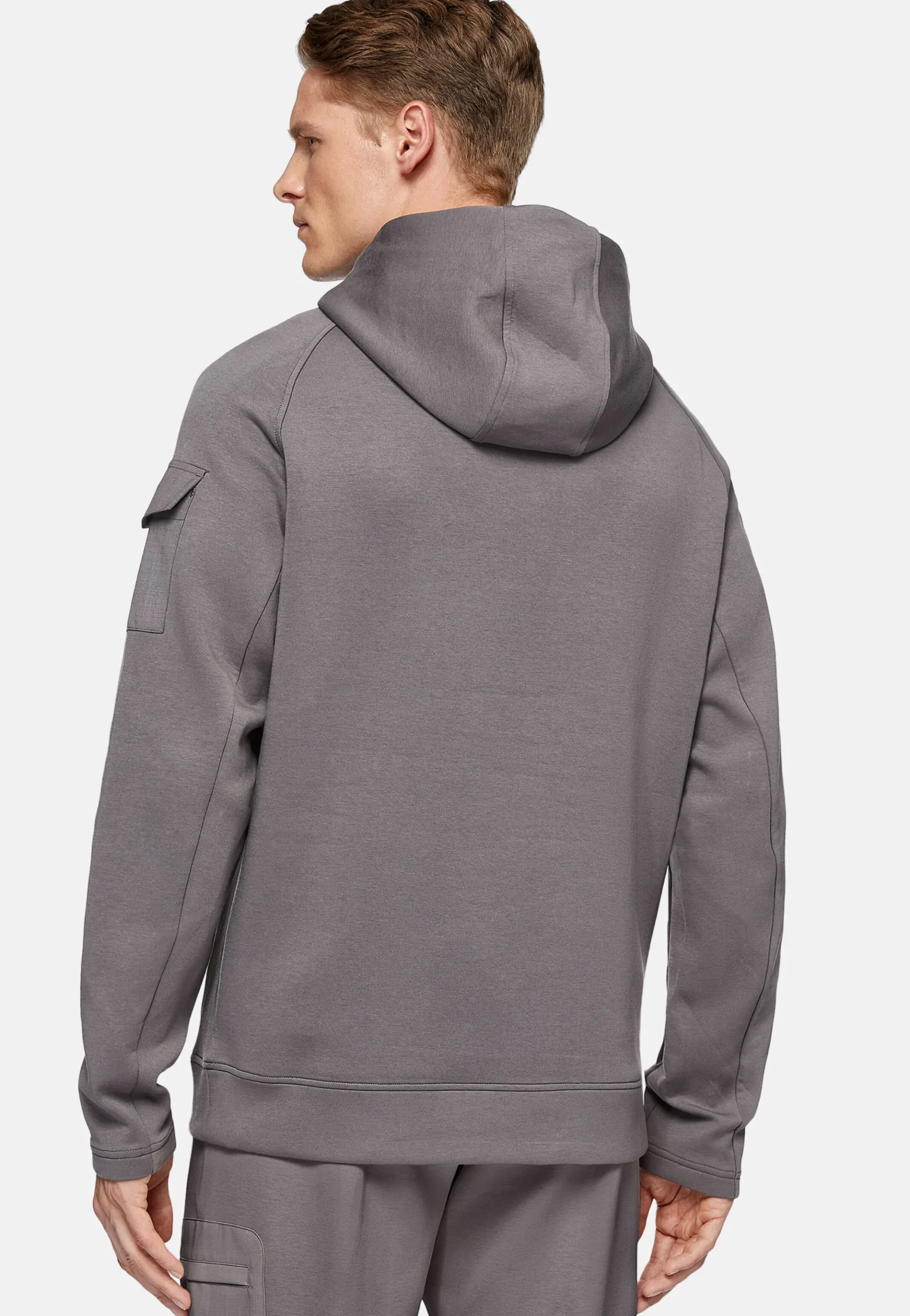 Boggi Milano Sweat-Shirt À Capuche En Coton Mélangé Scuba Léger