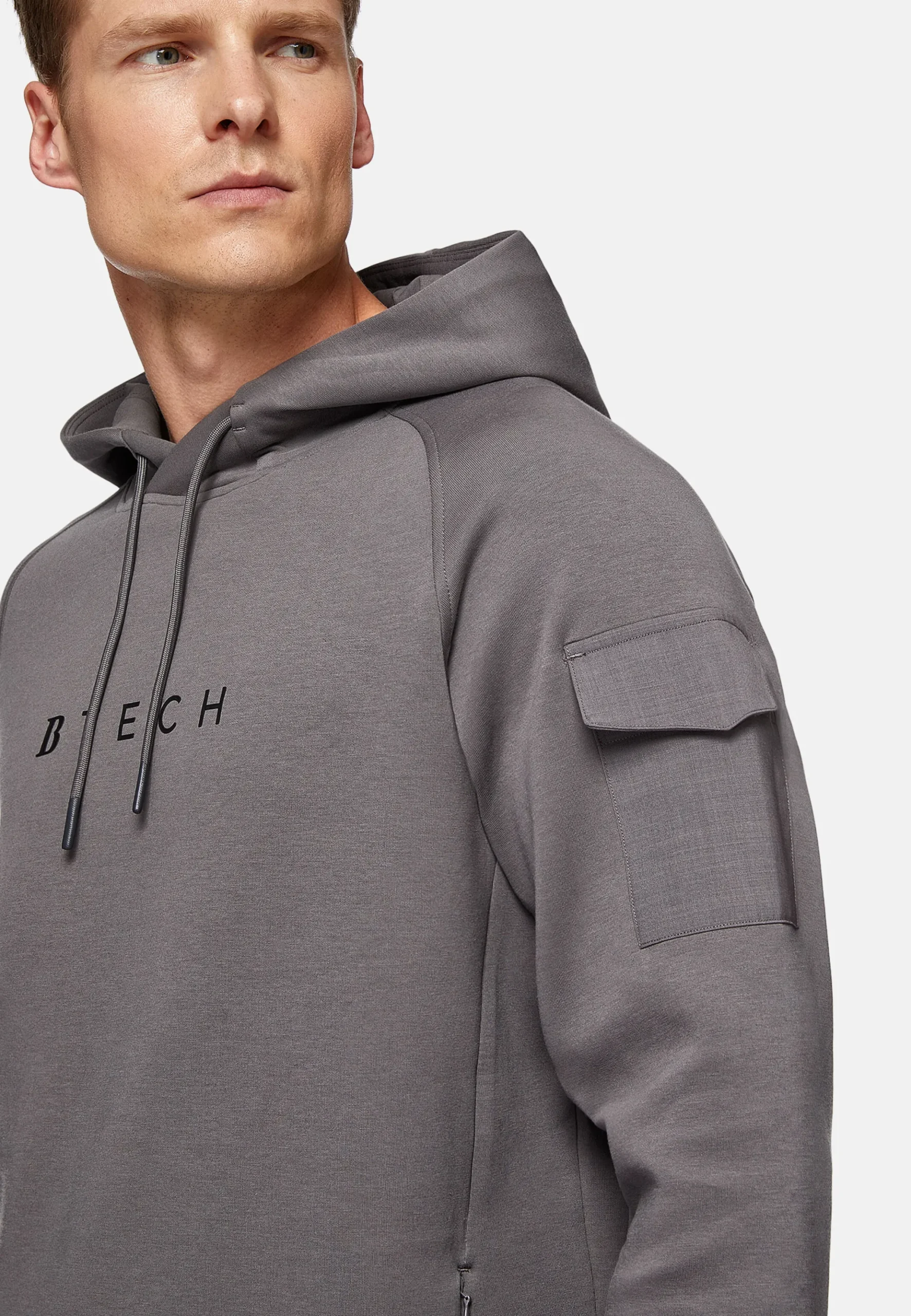 Boggi Milano Sweat-Shirt À Capuche En Coton Mélangé Scuba Léger