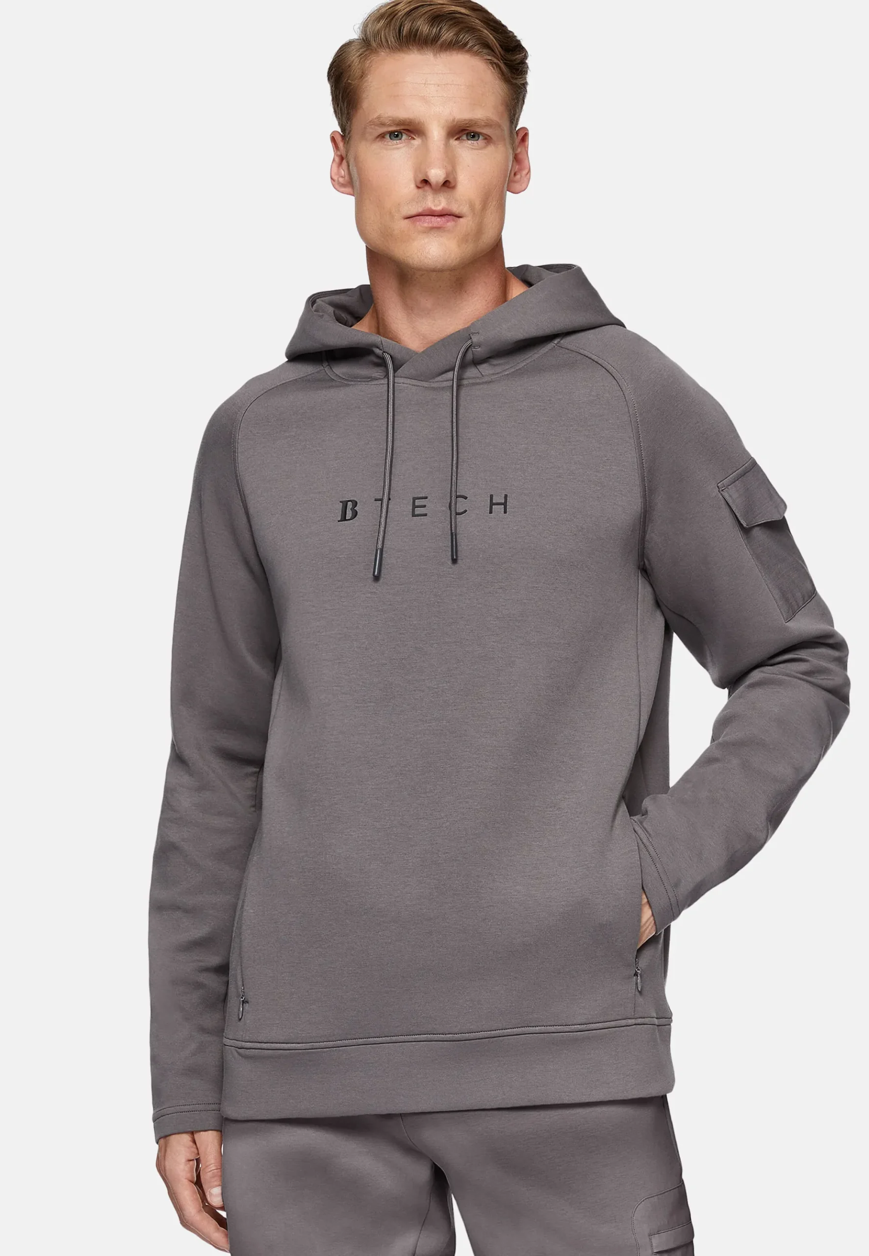 Boggi Milano Sweat-Shirt À Capuche En Coton Mélangé Scuba Léger