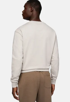 Boggi Milano Sweat-Shirt Col Rond En Coton Bio Mélangé