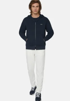 Boggi Milano Sweat-Shirt Full Zip En Coton Bio Mélangé