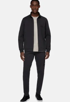 Boggi Milano Sweat-Shirt Full Zip En Mélange Coton Et Scuba Léger