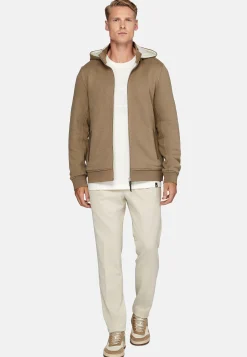 Boggi Milano Sweat-shirt Rembourré À Capuche En Coton Tencel